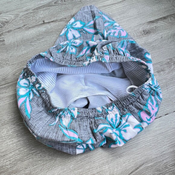 Vintage New Horizon Mens Gray Hawaiian Print Lined Swim Trunks XL - Picture 6 of 6